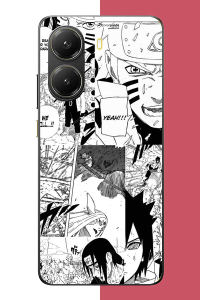 Aksesuarist Poco X7 Pro Uyumlu Naruto Kolaj Uv Baskılı Silikon Kılıf