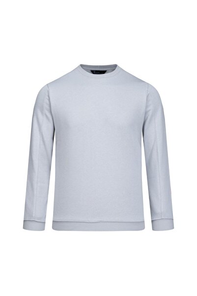 Hatemoğlu Hanorac gri, cu croială normală, cu guler tip crewneck, 100% bumbac