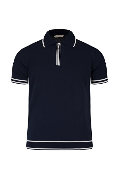 Hatemoğlu Lacivert Regular Fit Polo Yaka Rayon Tişört