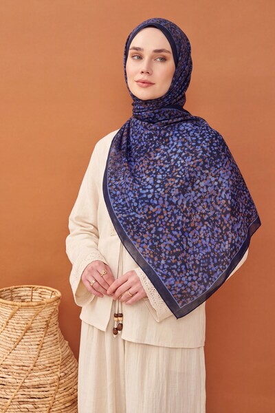 Silk Home Riva Şal Tencel Secret Garden Koyu Mor