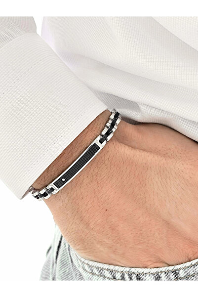 FERRO Silver steel men's bracelet frj10155a-j with 2 years warranty gift pack...