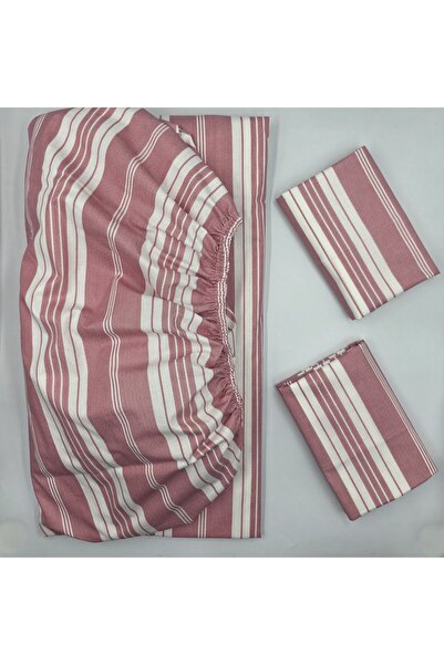 pınarhome collectıon 100% Cotton Fabric Elastic Bed Sheet+Pillowcase for Padd...