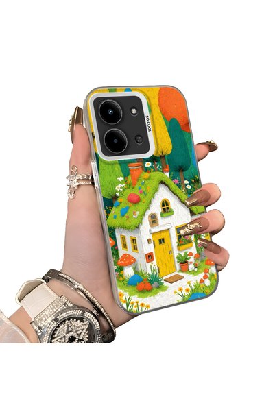 Hontinga Redmi 15C 4g Compatible Silicone Edge Hard Back Case Couple Phone Ca...