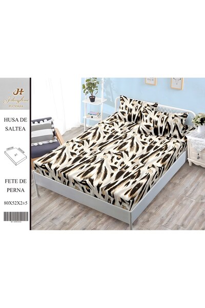 naniland.ro Husă de Pat Finet 2 Persoane 3 Piese cu Elastic 180x200 cm, Model...