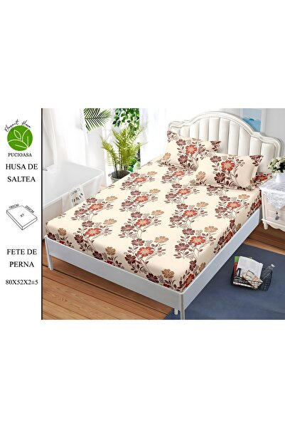 naniland.ro Husă de Pat Finet 2 Persoane 3 Piese cu Elastic 180x200 cm, Model...