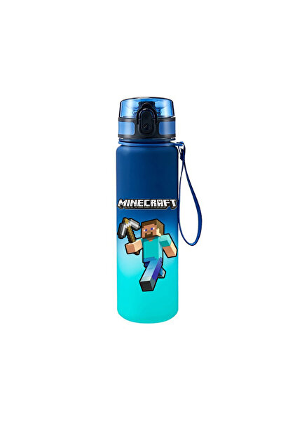 Choice7 Bandai 10 650ML Game MC Pixel Style Water Blue Bottle Portable Water ...