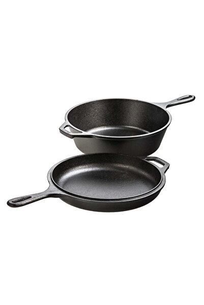 Lodge Set 2 vase de gatit din fonta Lodge, negru, 30x45cm