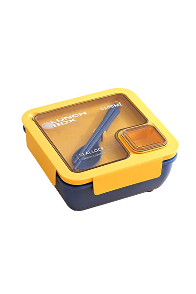 STAR BABiES Lunch Box with compartment 1100ml - Yellow