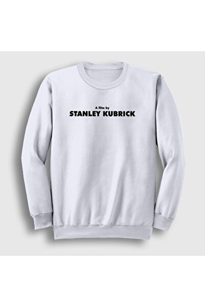 Presmono Unisex White a Film by Kubrick Cinema Director Sweatshirt 611416Tt