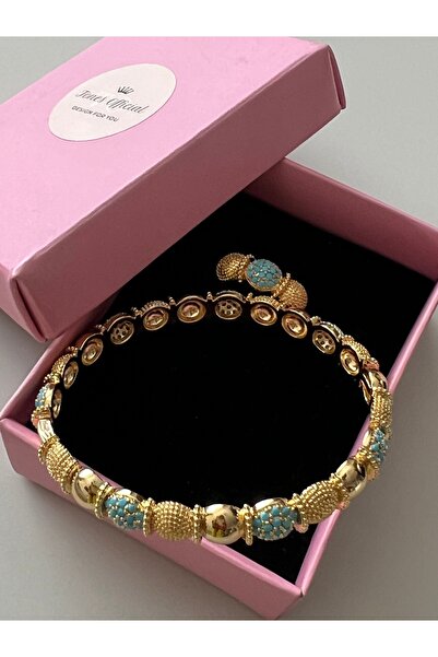 tones official High Quality-Vip-Xuping Plated Blue Turquoise Stone Ring-Brace...