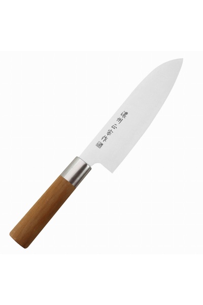 Satake Cutit de bucatarie Satake, Santoku, 17 cm, Otel, Lemn, Negru