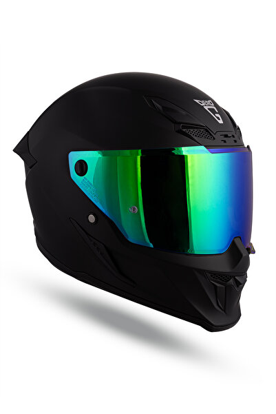 DeadG Inferno Mat Siyah Güneş Vizörlü Kask