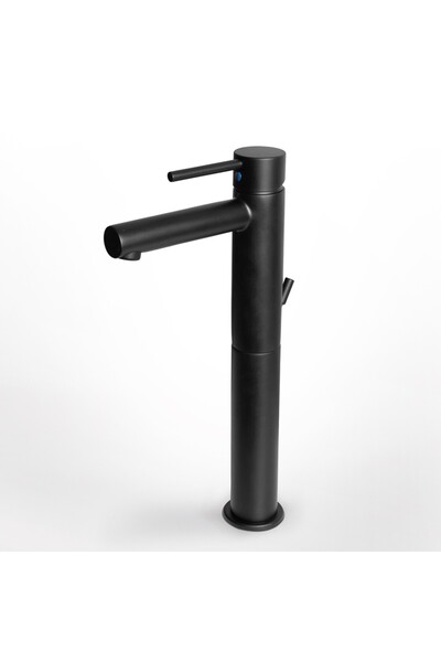 Eurorama Tonda Black Matt Μπαταρία Νιπτήρος Υψηλή, με Aυτόματη Bαλβίδα 145310...