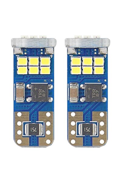 AMIO Becuri auto LED CANBUS UltraBright 18SMD 2016 T10e W5W White 12/24V, lum...