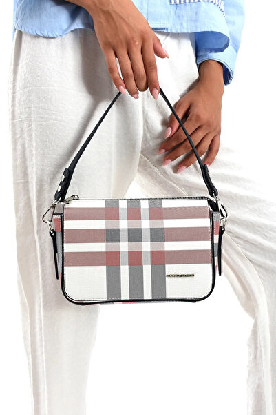 Just Polo Women's New Season Plaid Hand and Shoulder Bag Suitable for Daily C...