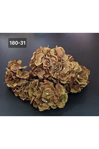 LUCIDIUSDECOR Buchet cu hortensii artificiale maro-verzui - 52cm