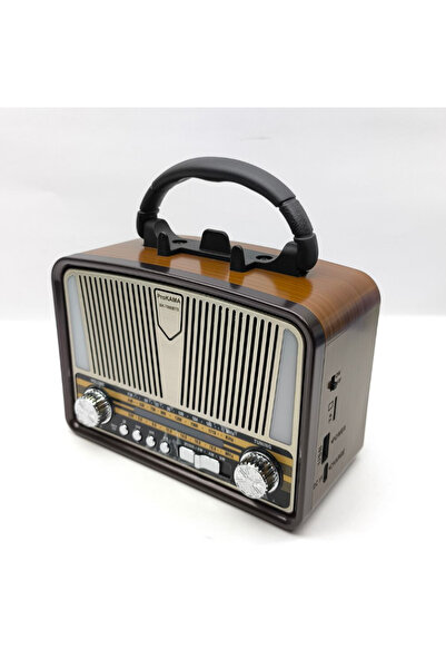 inteknoloji BK-7090BTS Güneş Panelli Nostaljik Radyo - Bluetooth, USB, SD Kart Girişli 3 Bantlı Şarjlı Radyo
