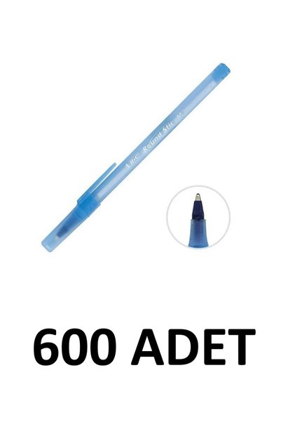Bic Round Stic 600 Pieces 1 mm Ballpoint Pen