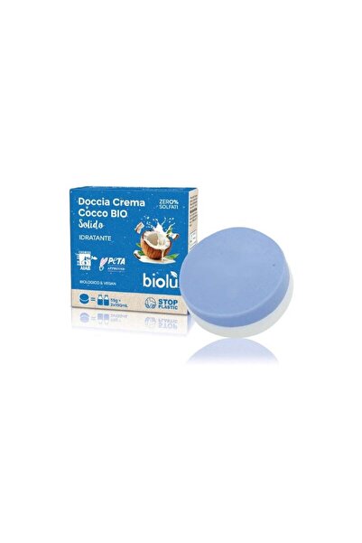 Biolu Gel de dus solid si crema hidratanta cu cocos 55g