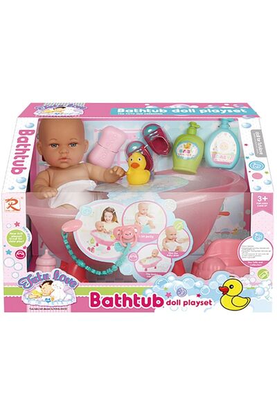 Blue Toys Κούκλα μωρό με μπανιέρα πάπιας και αξεσουάρ