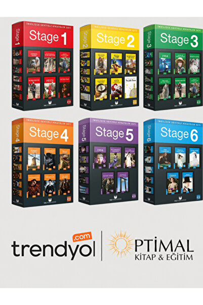 MK Yayıncılık Stage 1 - 2 -3 - 4 - 5 -6 İngilizce Seviyeli Klasikler Kitap Seti