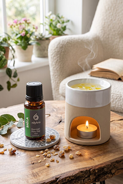 nilyfera Premium Sığla Esansiyel Koku Yağı 10 ml - Buhurdanlık, Difüzör, Çamaşır, Mum ve Temizlik Esansı