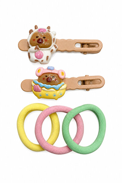 Jack Ferrero Set de agrafe și elastice de păr pentru copii - Agrafe cu figuri...