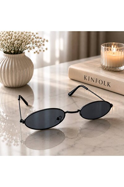 Vipfoni Small Oval Metal Frame Sunglasses