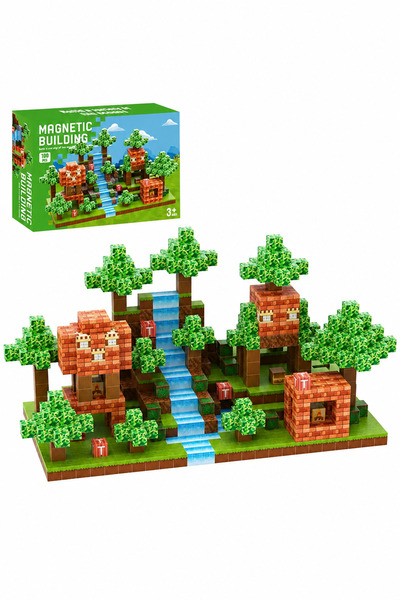 200 Parça Manyetik Minecraft Tarzı Blok Seti – Eğitici ve Modüler Yapı Oyuncağı