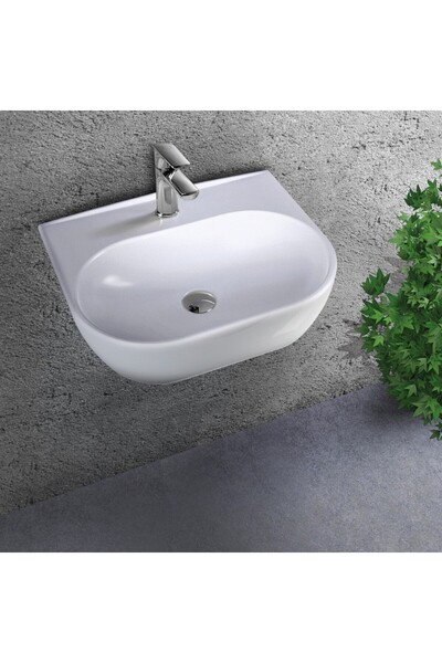 BIANCO CERAMICA Studio 39050 Νιπτήρας Κρεμαστός Λευκός 50x42 εκ.