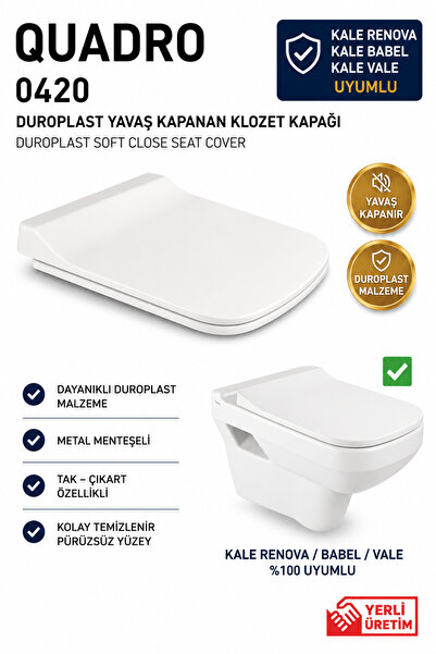 Plodna House Kale Renova, Kale Babel ve Kale Vale klozet Uyumlu QUADRO Duropl...