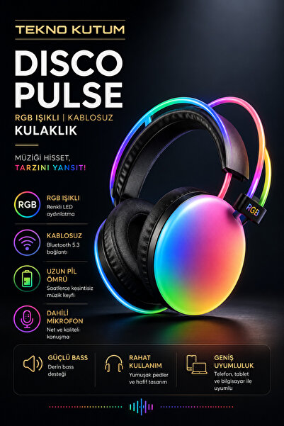 TEKNOKUTUM İdragon Disco Pulse Kablosuz Kulaklık