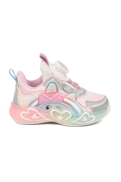 Marco Kids Silver Lace-Up Baby Girl Sneakers