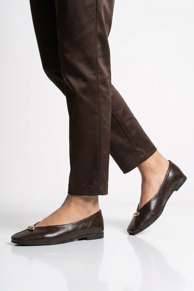 Aspor Brown Women's Ballerinas
