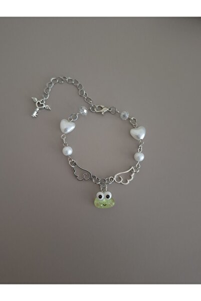 glactuca craft Frog Kurbik Charm Angel Winged Bracelet Y2K