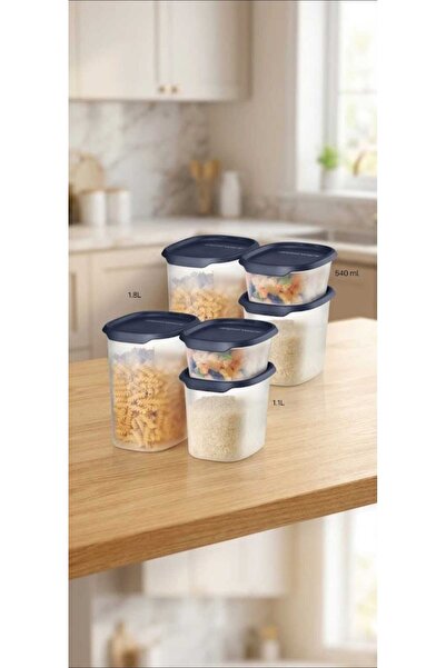 Tupperware Tek Dokunuş Gıda Saklama Gece Mavisi 6'lı Set