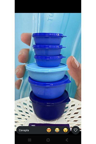 Tupperware S&S Kap 300 ml Gökyüzü 3 Adet ve Mucize Şekerler Yeni 3'lü Set