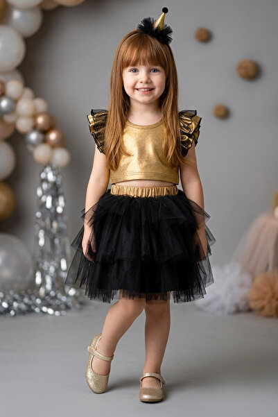 Baby Animals Baby Girl Birthday Party Wedding Dress Double Set Short Sleeve G...