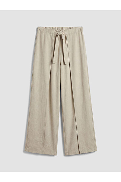 LC Waikiki Trendlucky Women's Trousers with Elastic Waist and Difference in C...