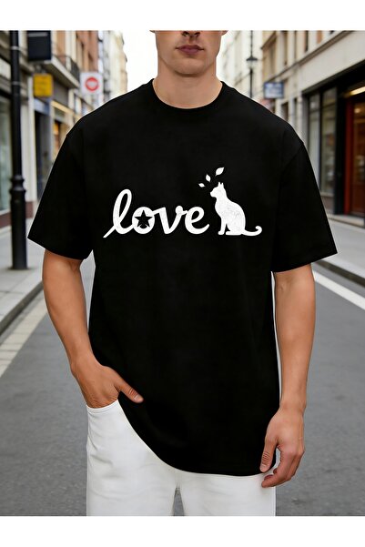 2mcup Cute And Love Text Design Men'S T-Shirt Animal Lover Theme Spring Summe...