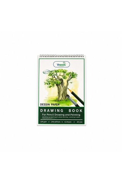 Generic اسكتش بوك 12 ورقة 225 جرام A4