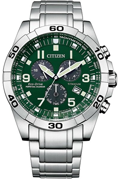 Citizen Eco-Drive Men's Casual Sport Chronograph Watch, Super Titanium, Perpe...