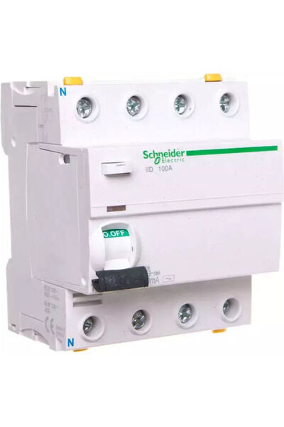 Schneider Electric Schneider Întrerupător Diferențial Iid 4P 100A 0.3A AC A9z...