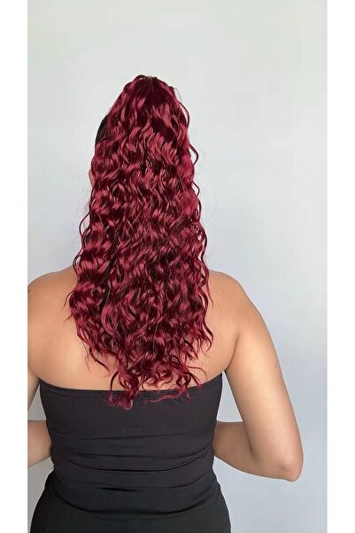Suzan Peruk Kızıl Afro kabarık dalgalı jöle sürülmüş gibi duran tokalı mandal...