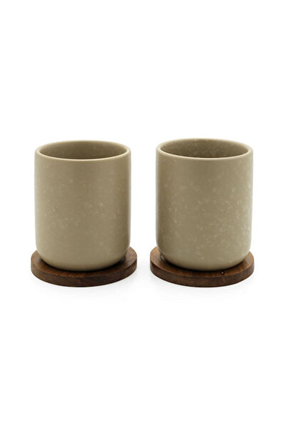 Bredemeijer Cană ceramică Teebecher, bej, 200ml, 2 bucăți, Cod: 142025