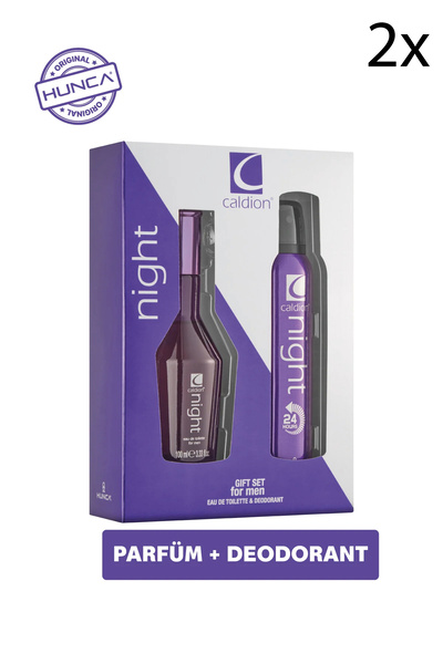 Caldion Night Erkek Parfüm Seti ( Parfüm Edt 100 ml Deodorant 150 ml ) 2 Adet