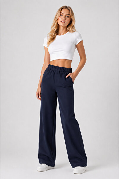FREYA MODA Loose-Fit Comfortable Gabardine Trousers