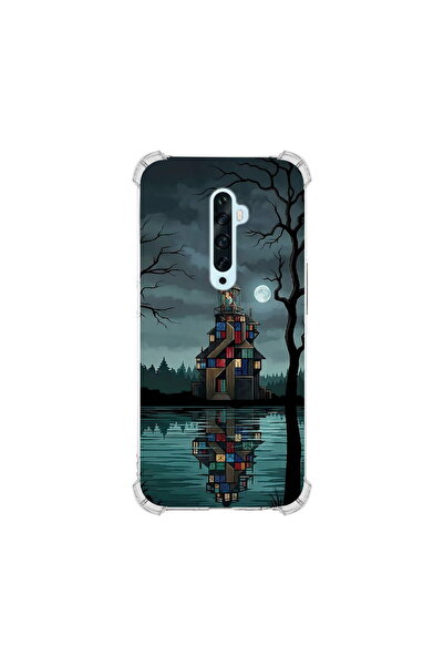 PrintiFy Oppo Reno2z ile Uyumlu Simya Serisi Gölge Ve Cam Tasarımlı Uv Baskıl...
