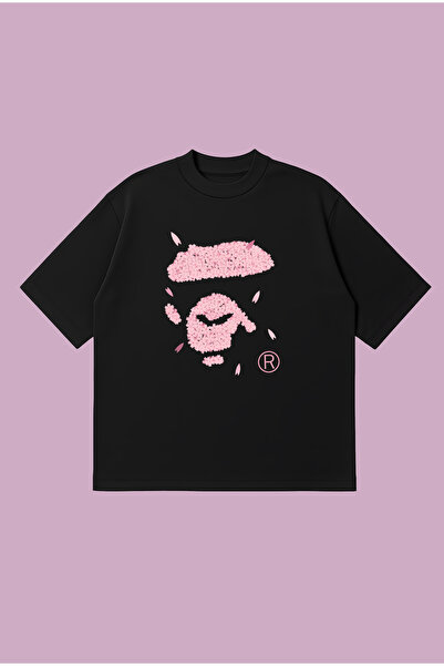 PURE POWER Μπλουζάκι Bape Sakura Boxy Fit Oversize Unisex 100% Βαμβακερό – Μπ...