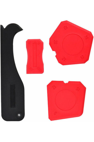 AwTools Spatulă Trowler din plastic cu mâner din plastic, set de 4 bucăți AW2...
